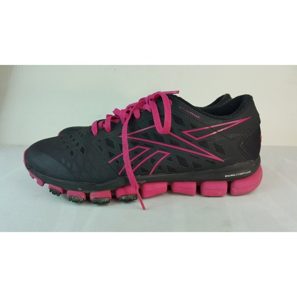 Reebok Women's Size 8 RealFlex Fusion TR 3.0 Running Shoe,Black/Pink V4626 - Picture 2 of 8